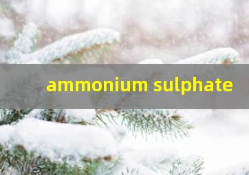  ammonium sulphate